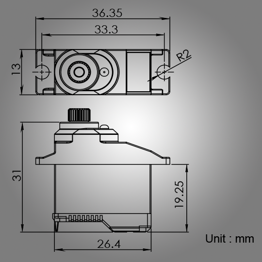 Blue Bird BMS-380 Purple Captain Micro Servo 13g Plastic Gear