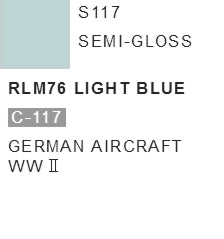 Mr.Hobby S117 RLM76 Light Blue - (Semi Gloss) Spray (1941 German Aircraft WWII Colours)