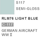 Mr.Hobby S117 RLM76 Light Blue - (Semi Gloss) Spray (1941 German Aircraft WWII Colours)