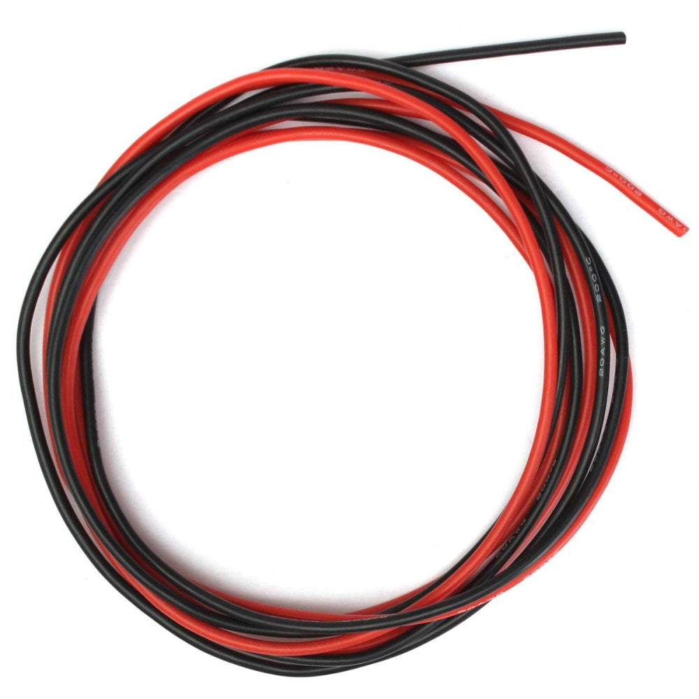 Silicone Wire 20AWG 1M Black/1M Red (100 Strands OD1.8mm)