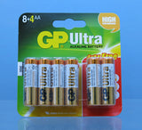 GP AA Batteries x 8 + 4 Free