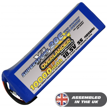 10000mAh 5S 18.5v 20C Lipo Battery - Overlander SupersportXL