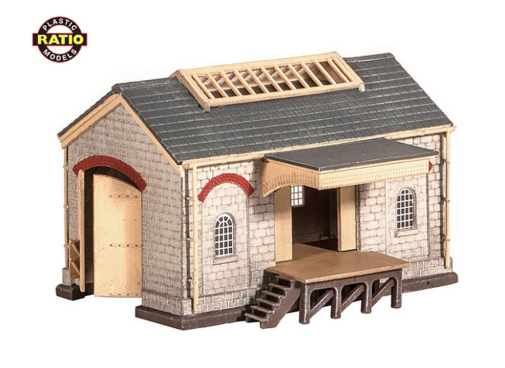 Ratio 220 Stone Goods Shed - N Gauge Kit