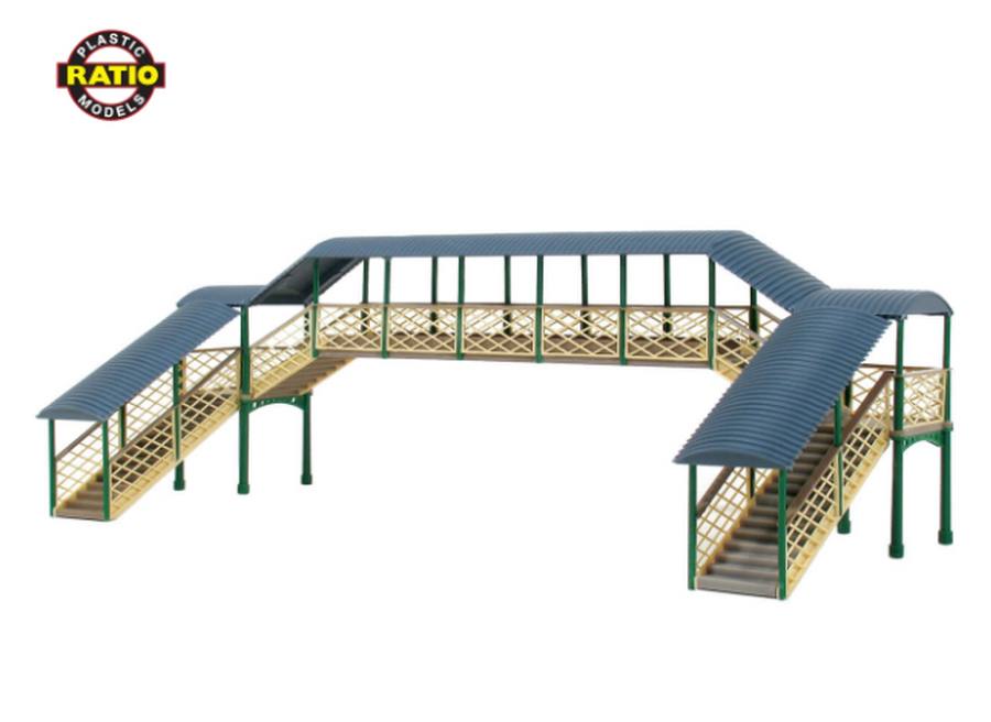 Ratio 248 Modular Covered Station Footbridge - N Gauge