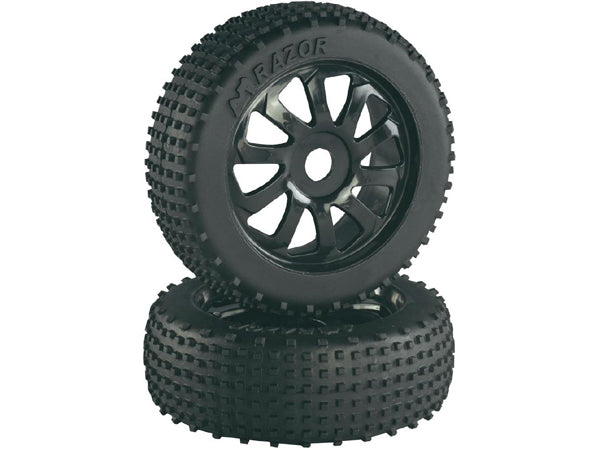 Absima Wheel Set Buggy Razor 10 Spoke/ Dirt (Black) 1:8 (2)