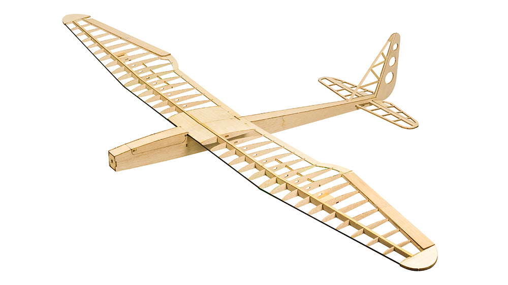 DW Models Sunbird Glider Balsa Kit 1.6M (with1100kv Motor -20amp ESC - prop)