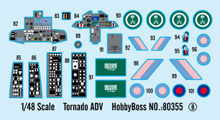 HobbyBoss 1/48 PANAVIA Tornado ADV Long-range fighter kit 80355