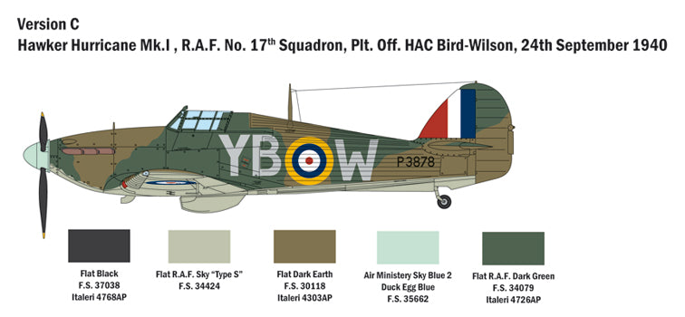 Italeri 1/48 HURRICANE Mk.I 2802