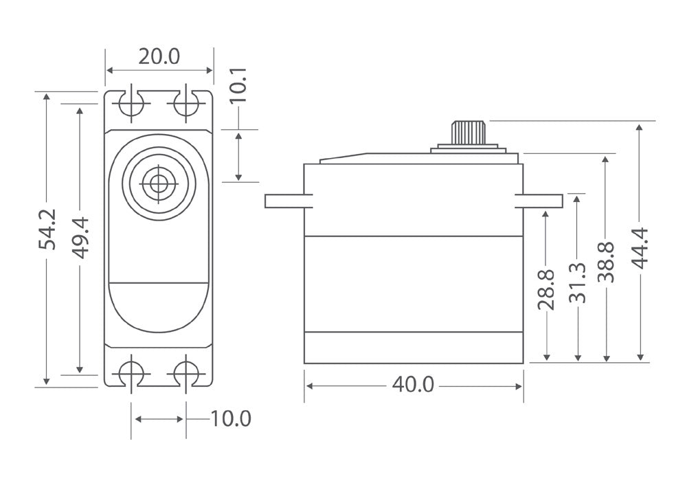 MGB6928HV 28Kg/0.06s Brushless High Voltage Servo