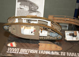 Tamiya 1/35 WWI British Mk IV Tank Male with motor and WW1 British Figures 30057