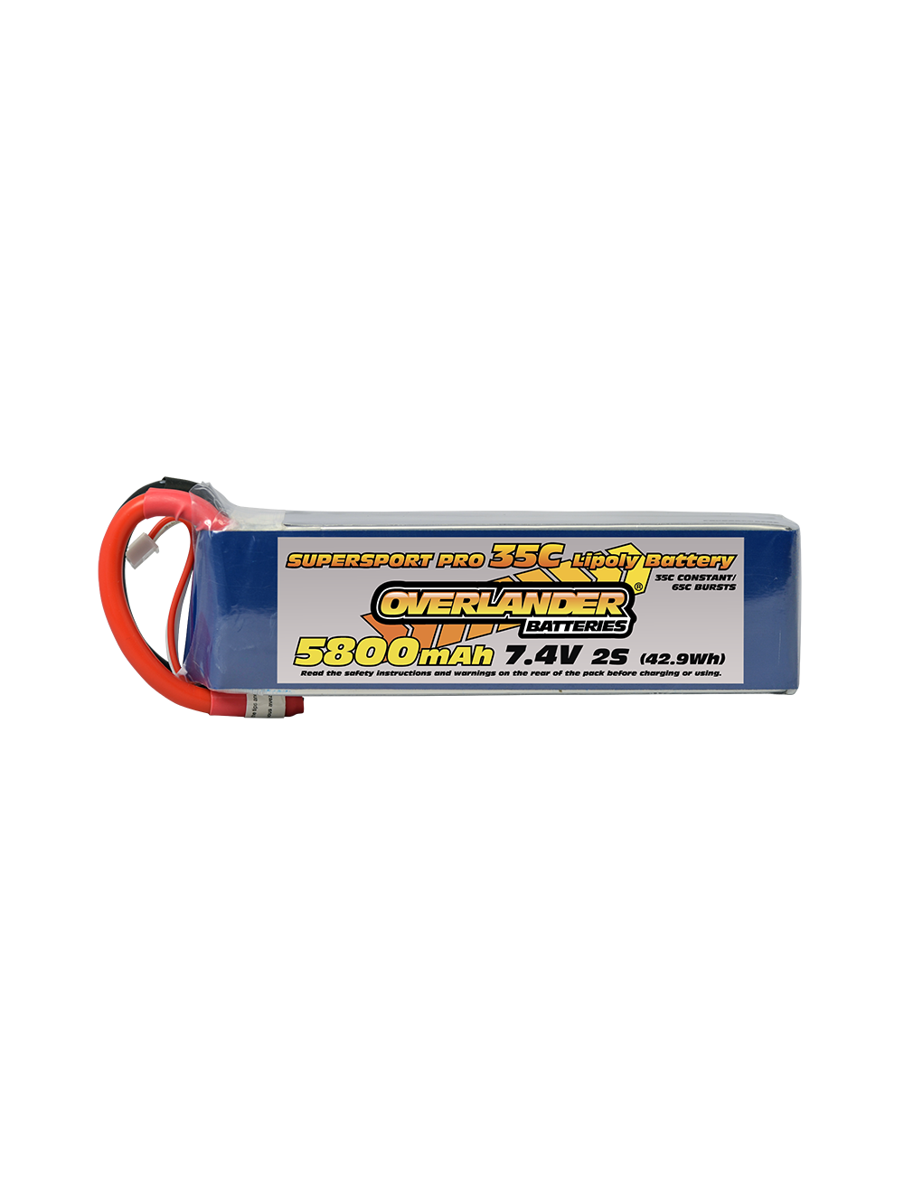 5800mAh 7.4V 2S 35C Supersport Pro LiPo Battery