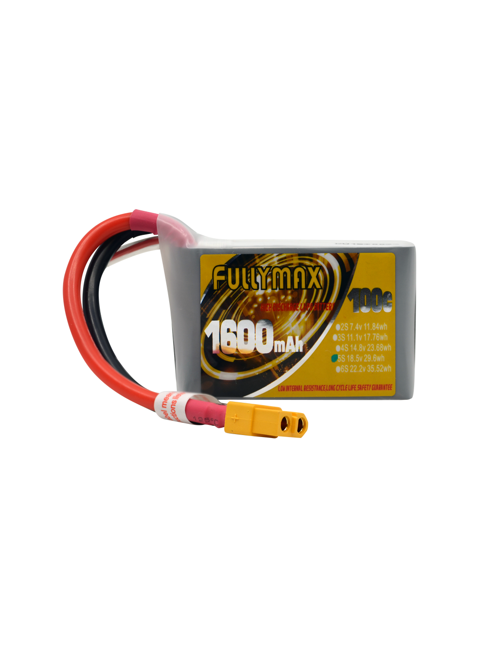 Fullymax 1600mAh 18.5V 5S 100C FPV LiPo Battery