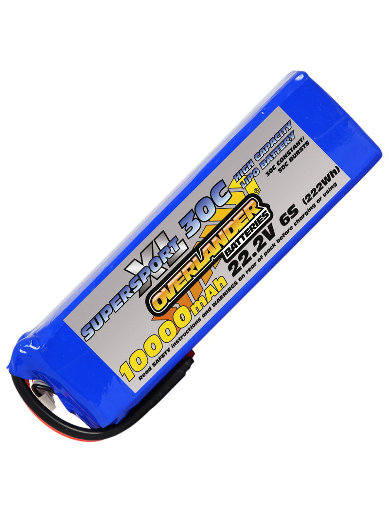 Overlander 10000mAh 22.2V 6S 30C Supersport XL LiPo Battery