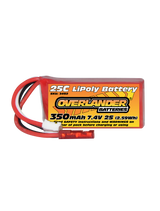 350mAh 7.4V 2S 25C LiPo Battery