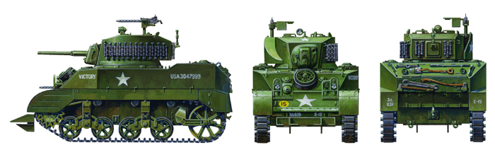 Tamiya 1/35 U.S. Light Tank M5A1 Pursuit Operation Set (w/4 Figures) 35313