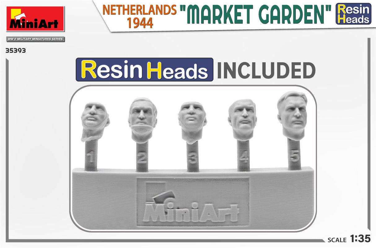 MiniArt 1/35 35320 MARKET GARDEN” NETHERLANDS 1944 with RESIN HEADS 35393