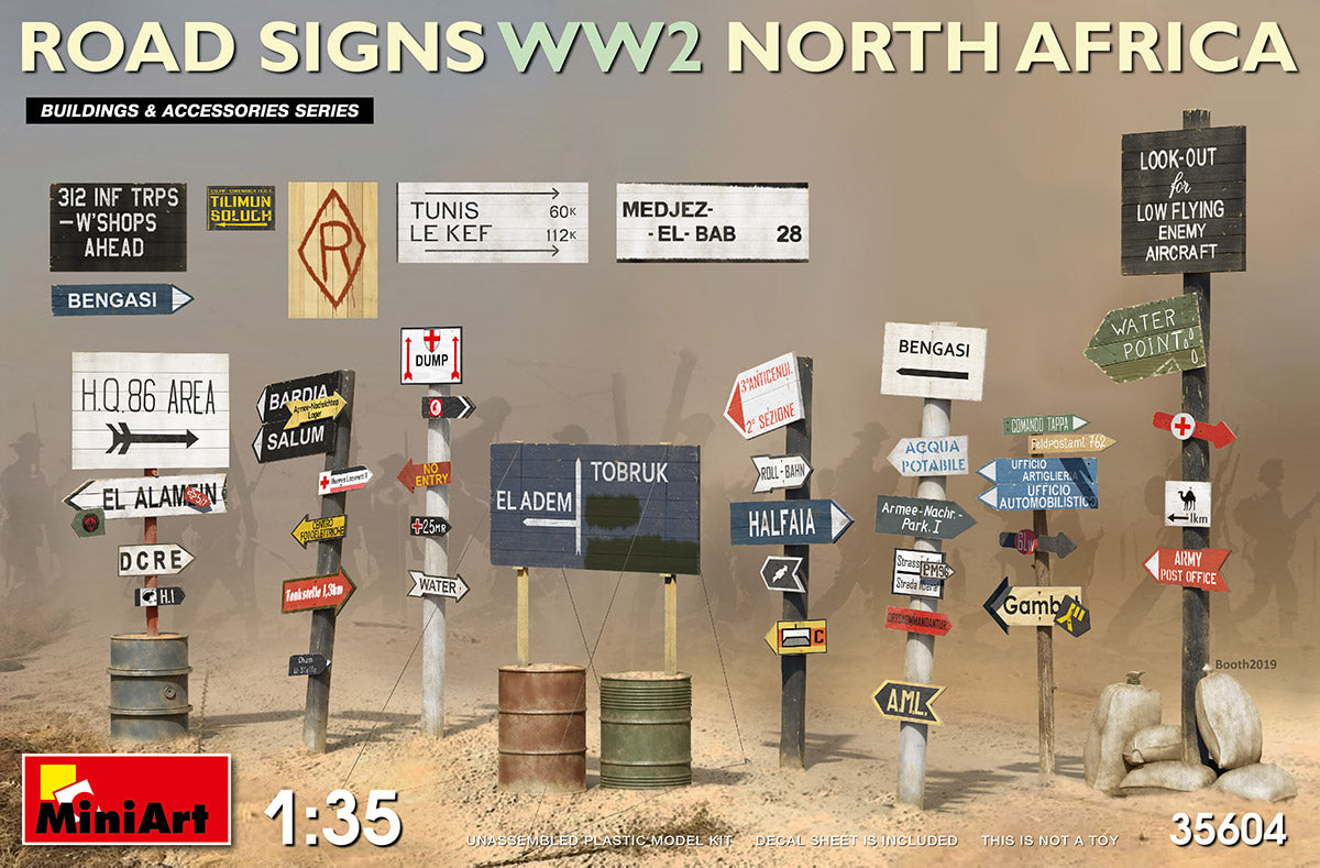 MiniArt 1/35 ROAD SIGNS WW2 NORTH AFRICA 35604