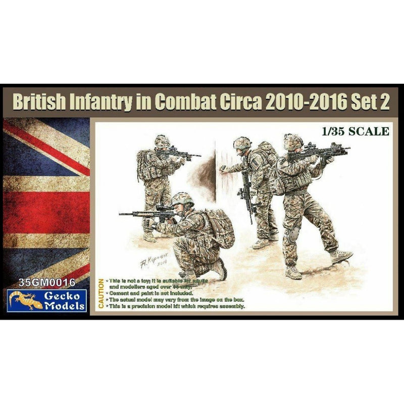 GECKO 1/35 British Infantry In Combat Circa 2010-2012 Set 2 35GM0016