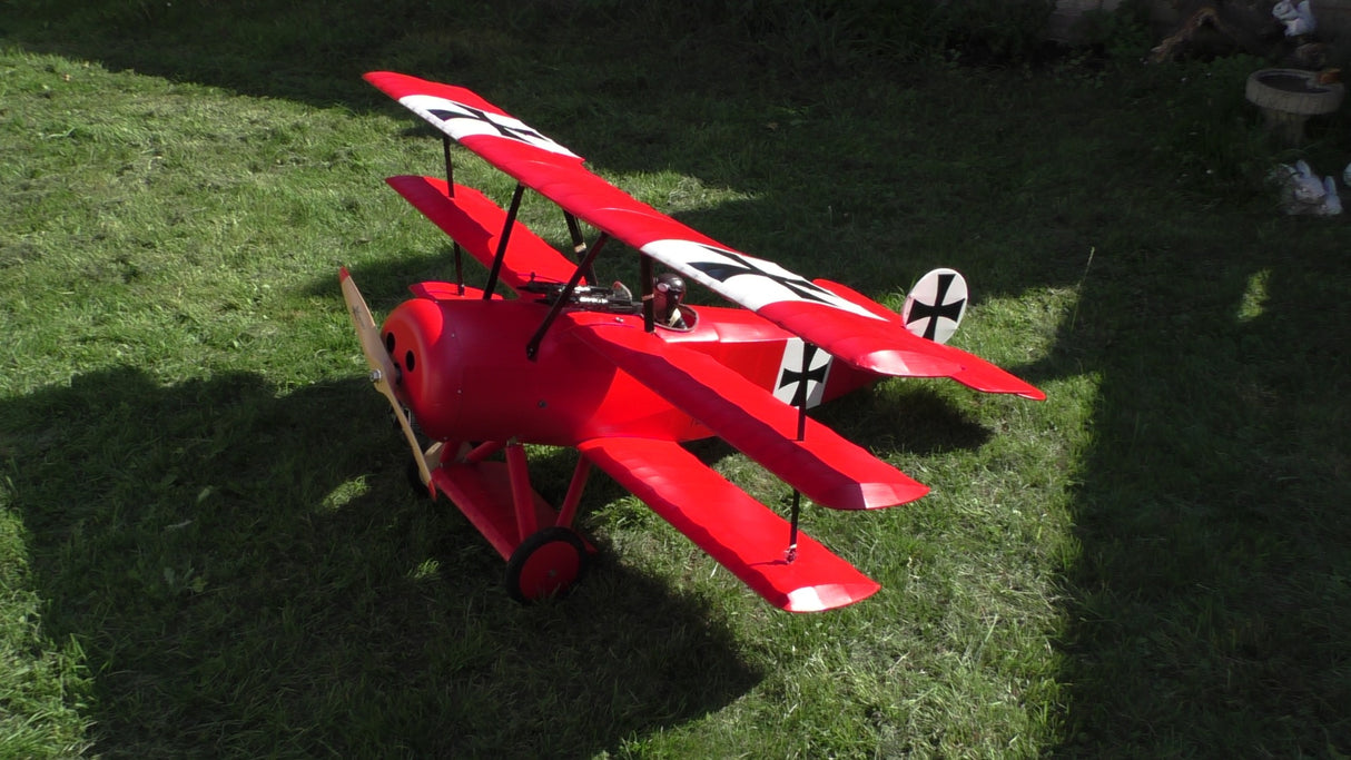 DW Models Fokker DR1 Balsa Kit 1.54M (3520 650kv Moto - 14inch Prop)