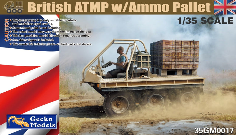 Gecko Models 1/35 British ATMP w/Ammo Pallet 35GM0017 Plastic Kit