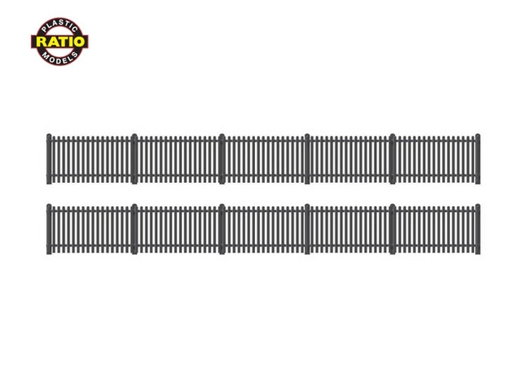 Ratio 422 GWR Station Fencing Black - 00 Gauge