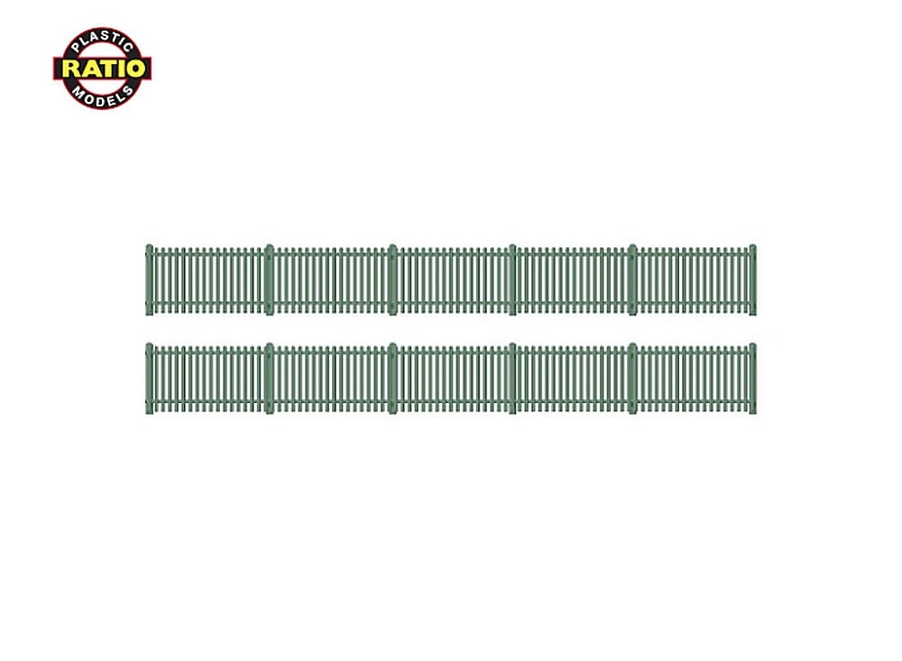 Ratio 431 GWR Station Fencing - Green - 00 Gauge