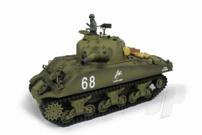 Heng Long 1/16 US M4A3 Sherman (2.4GHz+Shooter+Smoke+Sound) with Infrared Battle System HLG3898-1B