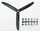 Scale Propeller 8 x 4 3-Blade Black Opposite Rotation