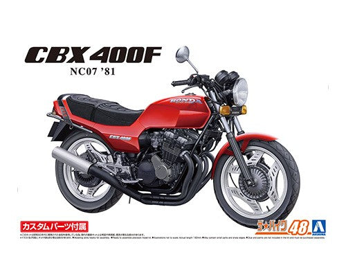 Aoshima 1/12 Honda NC07 CBX400F Monza Red 1981 w/Custom Parts 062326