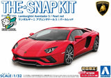 Aoshima The Snap Kit No.12-C 1/32 Lamborghini Aventador S Pearl Red Plastic Model