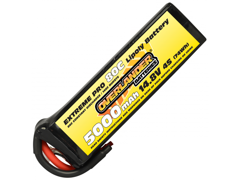 5000mAh 4S 14.8v 80C LiPo Battery - Overlander Extreme Pro