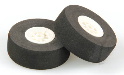 45mm Foam/Sponge Wheel - White spoke Centre (pair)