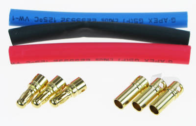 Gold 3.5mm Connectors (3 Pairs)