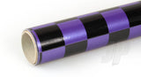 Oracover (Profilm) Pearl Cheq. Large Purple/Black 2 metre