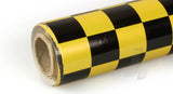 Oracover (Profilm) Pearl Cheq. Large Yellow/Black 10 metre ORA43-036-071-010 (5523750)