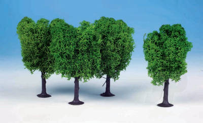 1020 3 Lichen Elm Trees 12cm (Light Green)