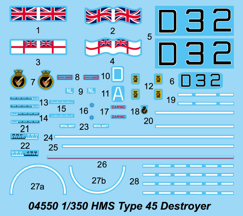 Trumpeter 1/350 HMS Daring Type 45 Destroyer 04550