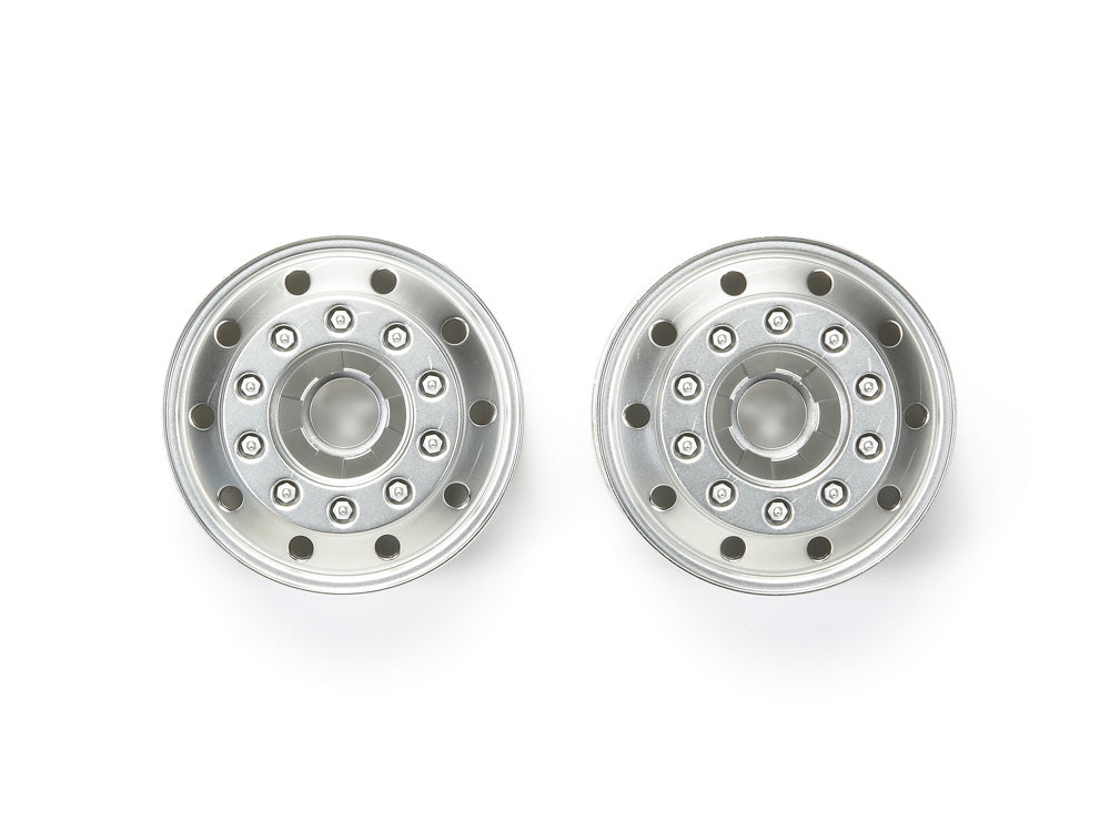 Tamiya RC 1/14 Metal-Plated Front Wheels (22mm Width/Matte Finish)