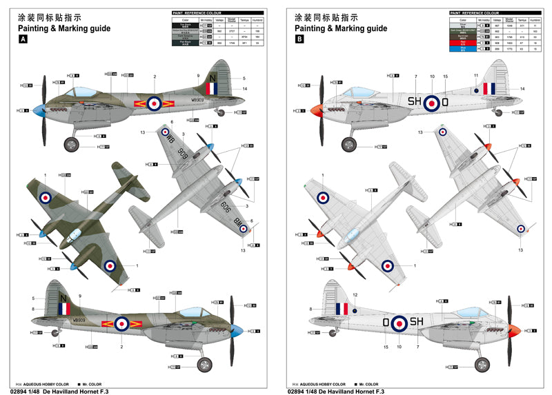 Trumpeter 1/48 De Havilland Hornet F.3 02894