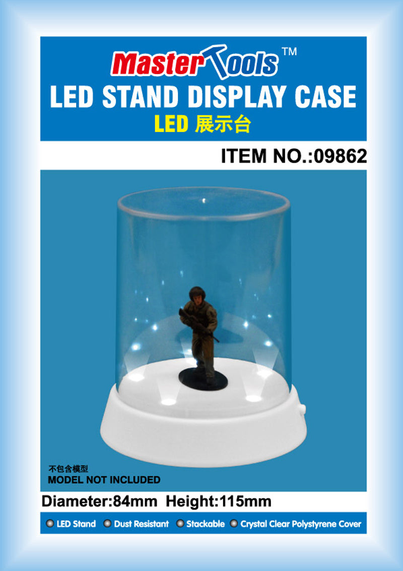 84mm x 115mm Flat top Display Case w/ optional LED base (Box 9)