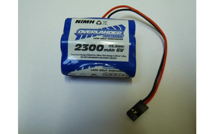 Overlander Nimh Battery Pack LSD AA 2300mah 6v Receiver Square/Hump triangle