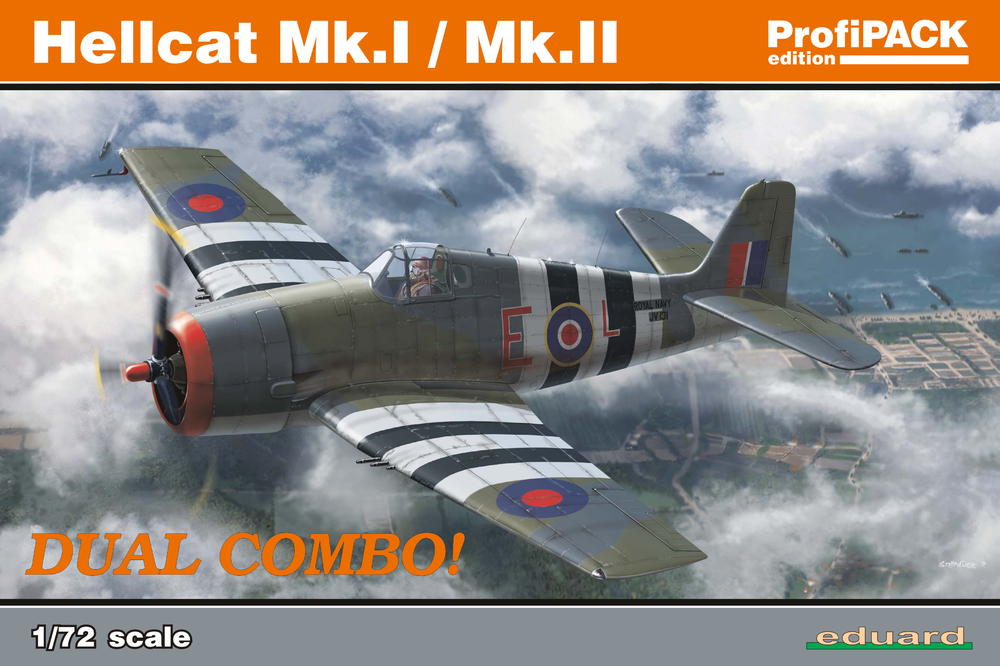 Eduard 1/72 Hellcat Mk. I / Mk. II DUAL COMBO (2 Kits) Profipack Edition 7078