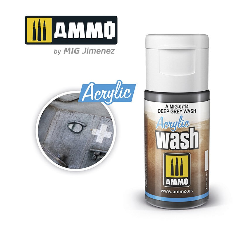 Ammo Acrylic Deep Grey Wash MIG0714