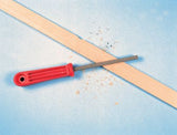 6mm Square File Coarse. 230x6mm (9x1/4 Inch) Red Plastic handle