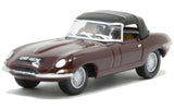 Oxford Diecast 1/76 OO Gauge Jaguar E Type Soft Top Imperial Maroon 76ETYP012