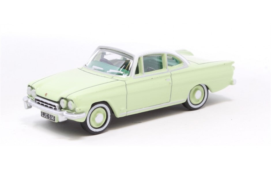 Oxford Diecast 1/76 OO Gauge Ford Consul Capri Lime Green/Ermine White 76FCC001