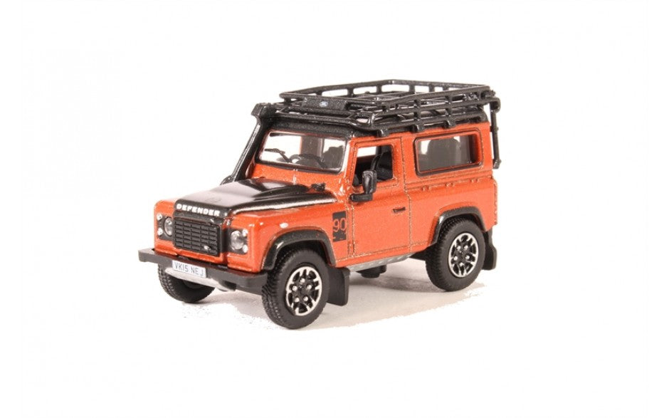 Oxford Diecast 1/76 OO Gauge Land Rover Defender 90 Station Wagon Phoenix Orange (Adventure) 76LRDF008AD