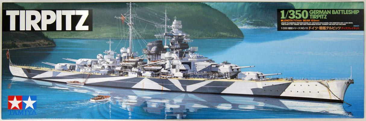 Tamiya 1/350 Tirpitz German Battleship 78015