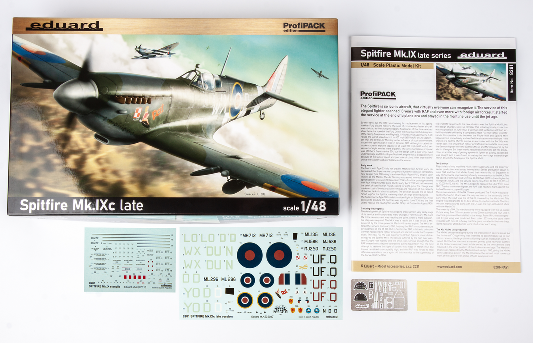 Eduard 1/48 Spitfire Mk. IXc late version Profipack 8281