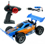 Radio Control car 1:14 scale with battery and charger for indoor use 27mhz Blue Orange